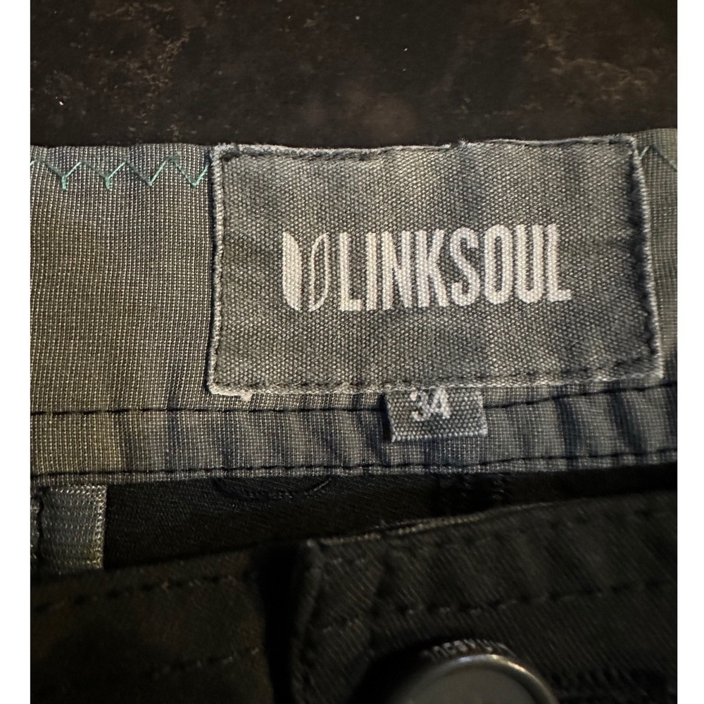 Linksoul Mens Boardwalker Golf Hybrid Shorts Black Size 34 Technical Stretch